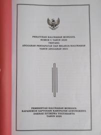 RENCANA ANGGARAN PENDAPATAN DAN BELANJA KALURAHAN MONGGOL TAHUN 2021